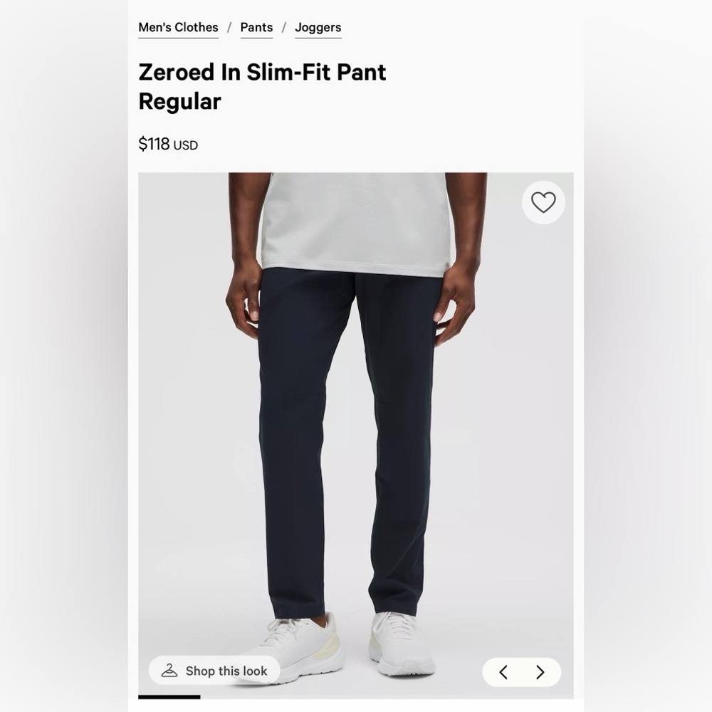 Lululemon Zeroed In Slim-Fit
Pant *Regular size Medium NWT (Navy)